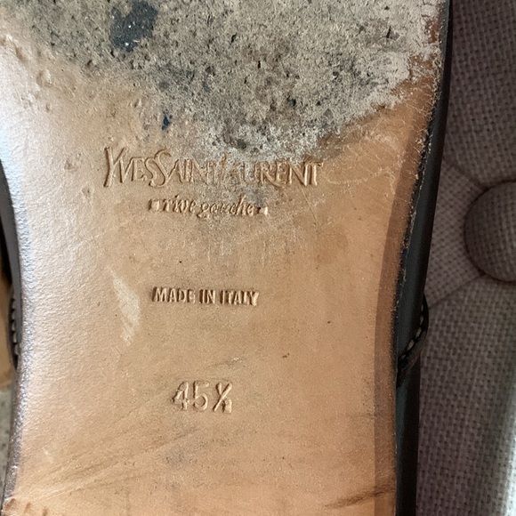 Yves Saint Laurent Men Mokassin Dark Brown Leather Slip-Ons US 11.5/EU 45.5 - Picture 12 of 16